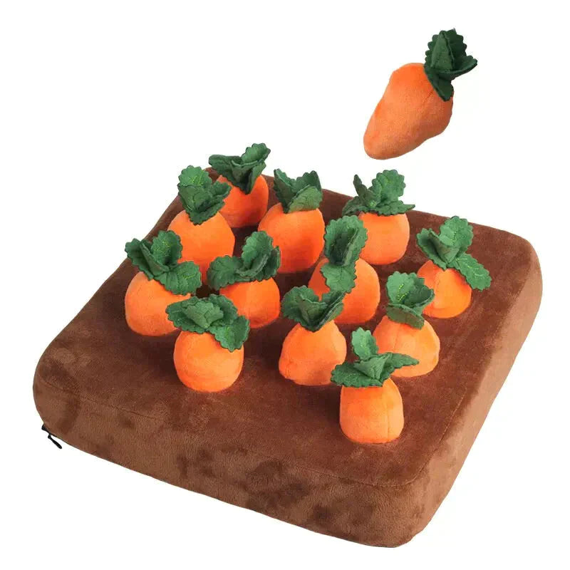 Carrot Farm Interactive Plush Dog Toy Petritzy 